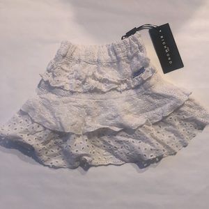 John Richmond Baby mixed eyelet white skirt